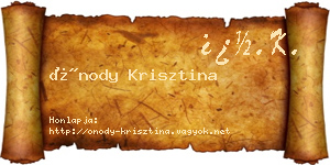 Ónody Krisztina névjegykártya